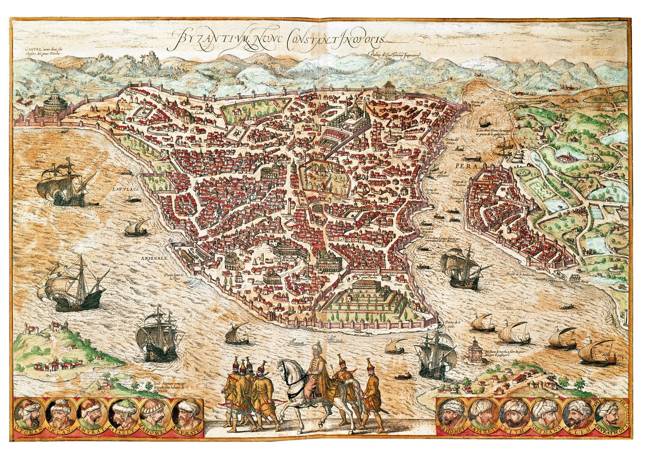 ビザンスの地図（彫刻 作： フランツ・ホーゲンベルク