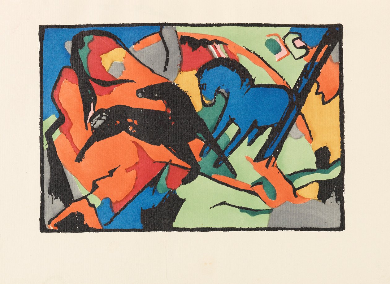ブルーライダー、1914年。 作： フランツ・マーク