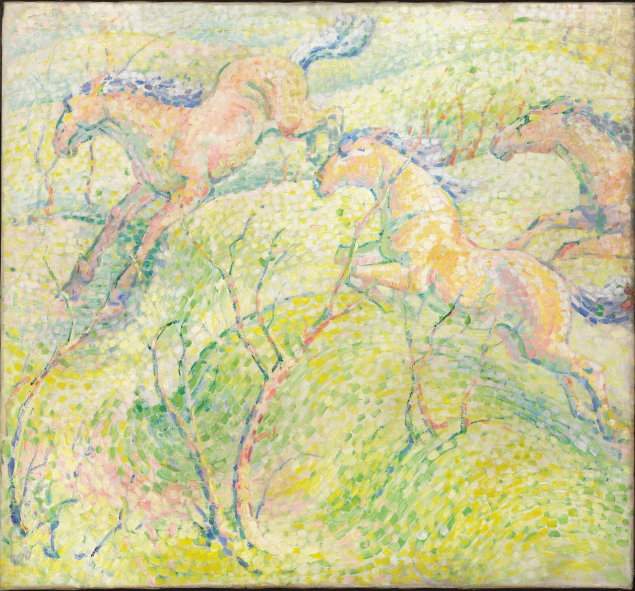 馬をジャンプ、1910 作： フランツ・マーク