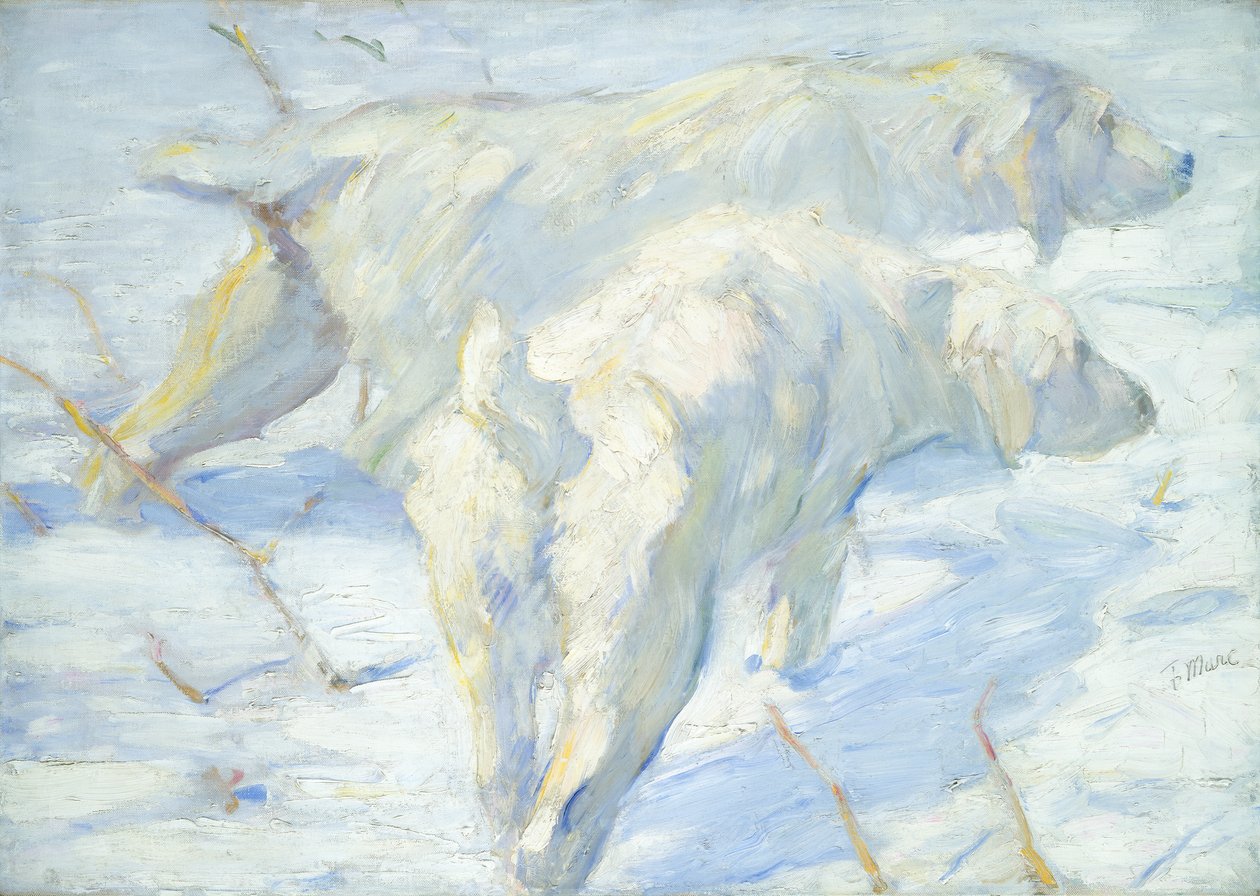 雪の中のシベリア犬 作： フランツ・マーク