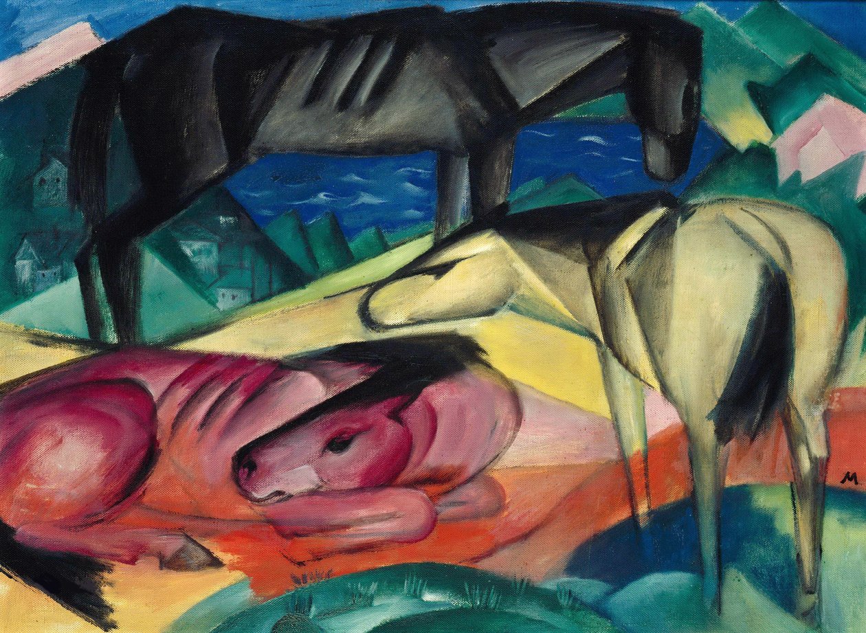 3頭の馬II、1913年。 作： フランツ・マーク