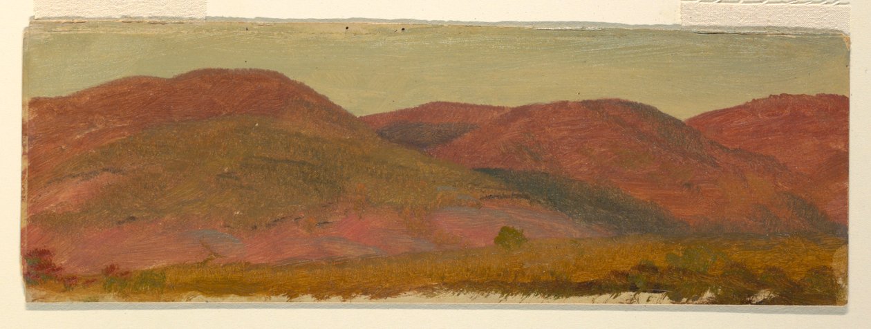 素描、秋の風景、1870年頃 作： フレデリックエドウィン教会