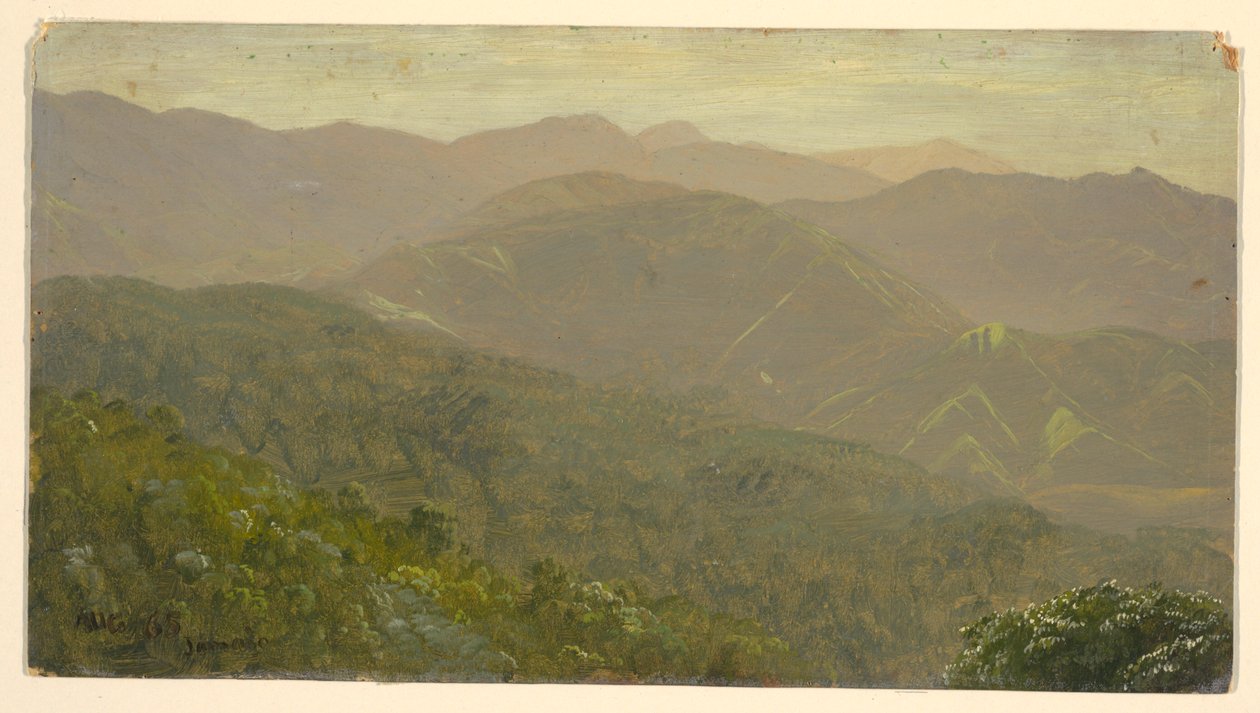 デッサン、山の風景、1865年8月 作： フレデリックエドウィン教会