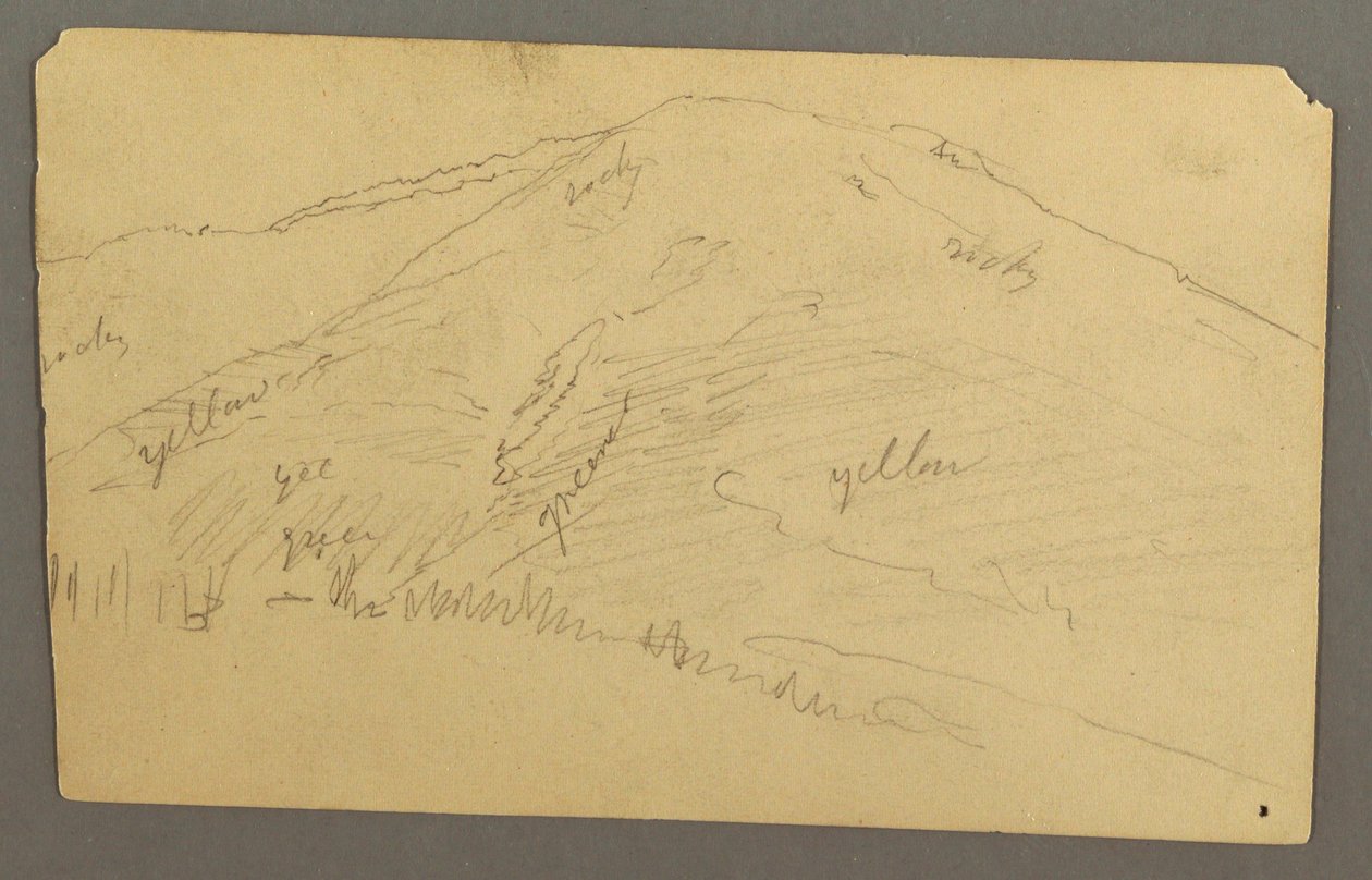 ドローイング、山頂、1877年 作： フレデリックエドウィン教会