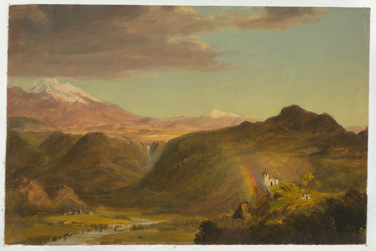 デッサン、南アメリカの風景、1854年 作： フレデリックエドウィン教会