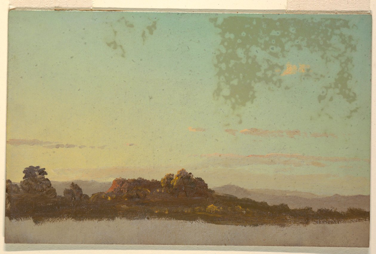 素描、夏の風景、1870-80年 作： フレデリックエドウィン教会