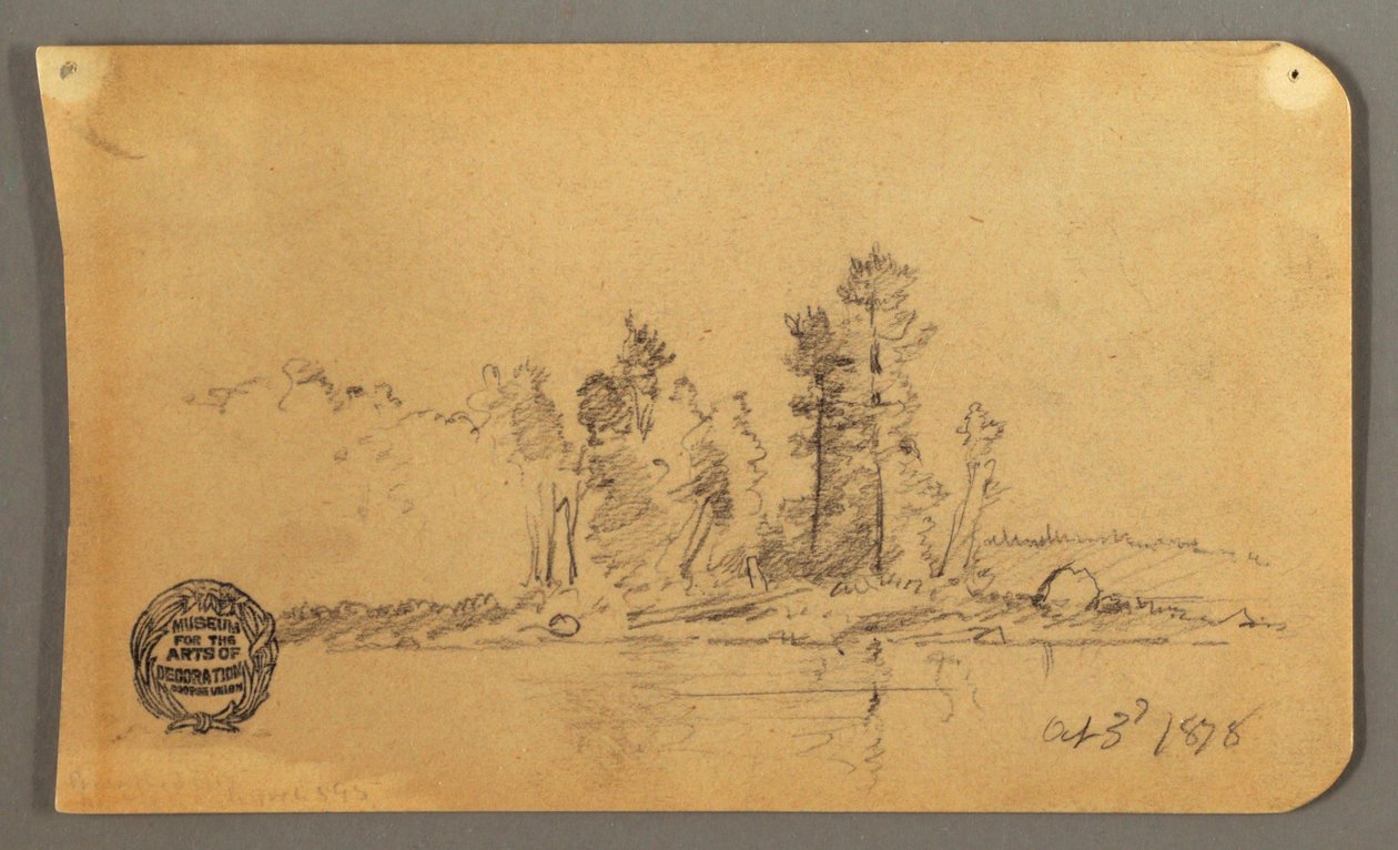 ドローイング、森の海岸、1878年 作： フレデリックエドウィン教会