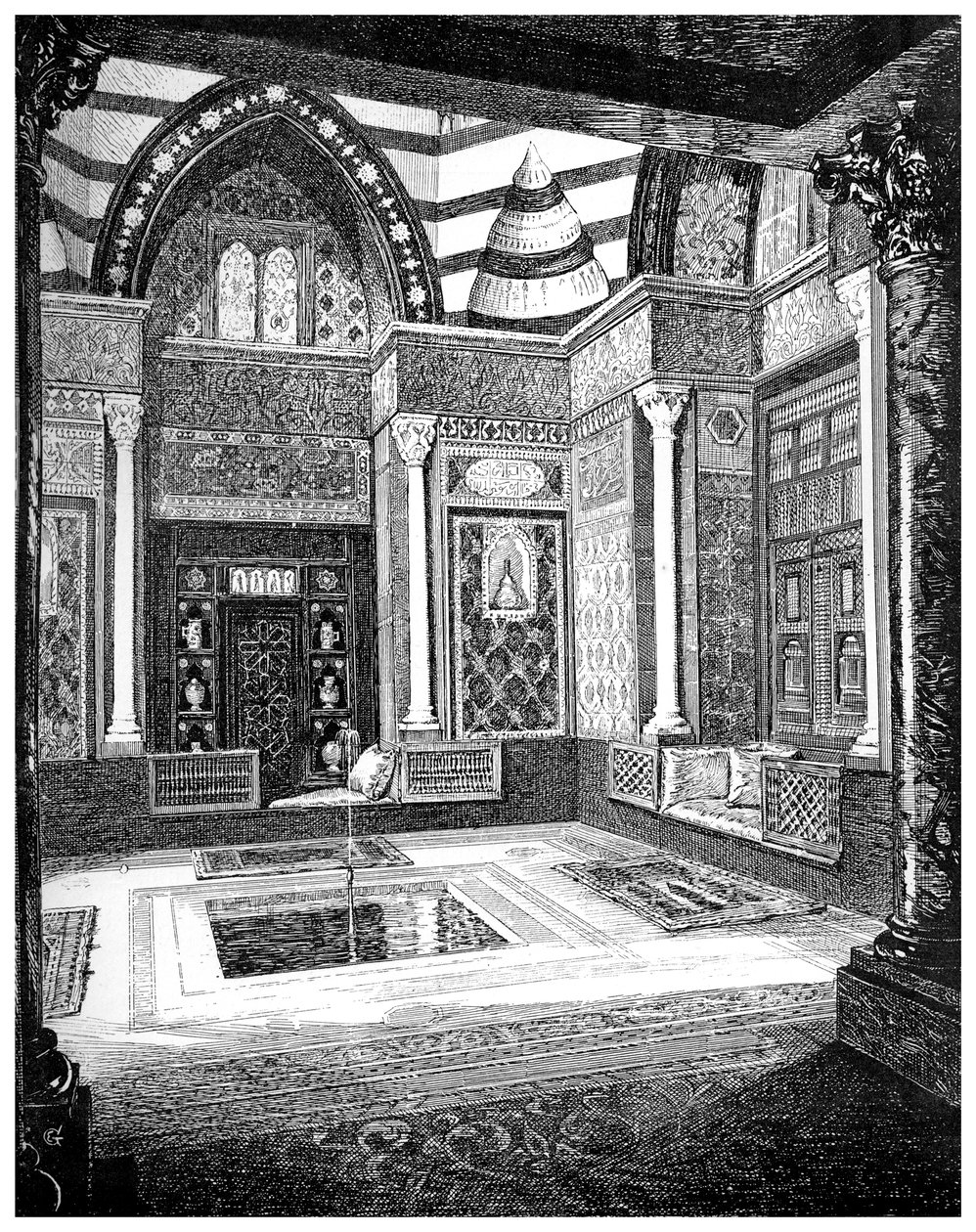 アラブホール、c1880-1882 作： フレデリック・レイトン