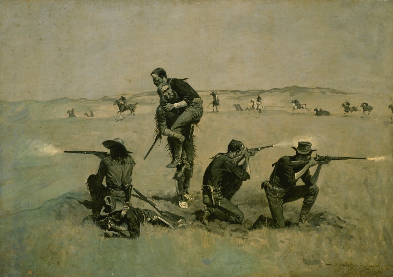 最後の立場（25対1）c.1896 作： フレデリック・レミントン