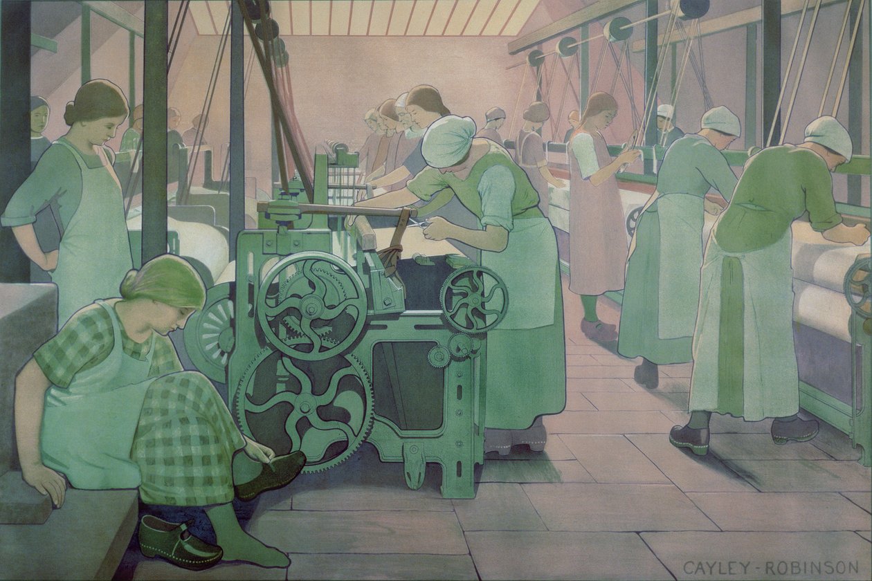 ブリティッシュインダストリーズ-綿、c.19234（LMSポスター） 作： フレデリック・ケイリー・ロビンソン