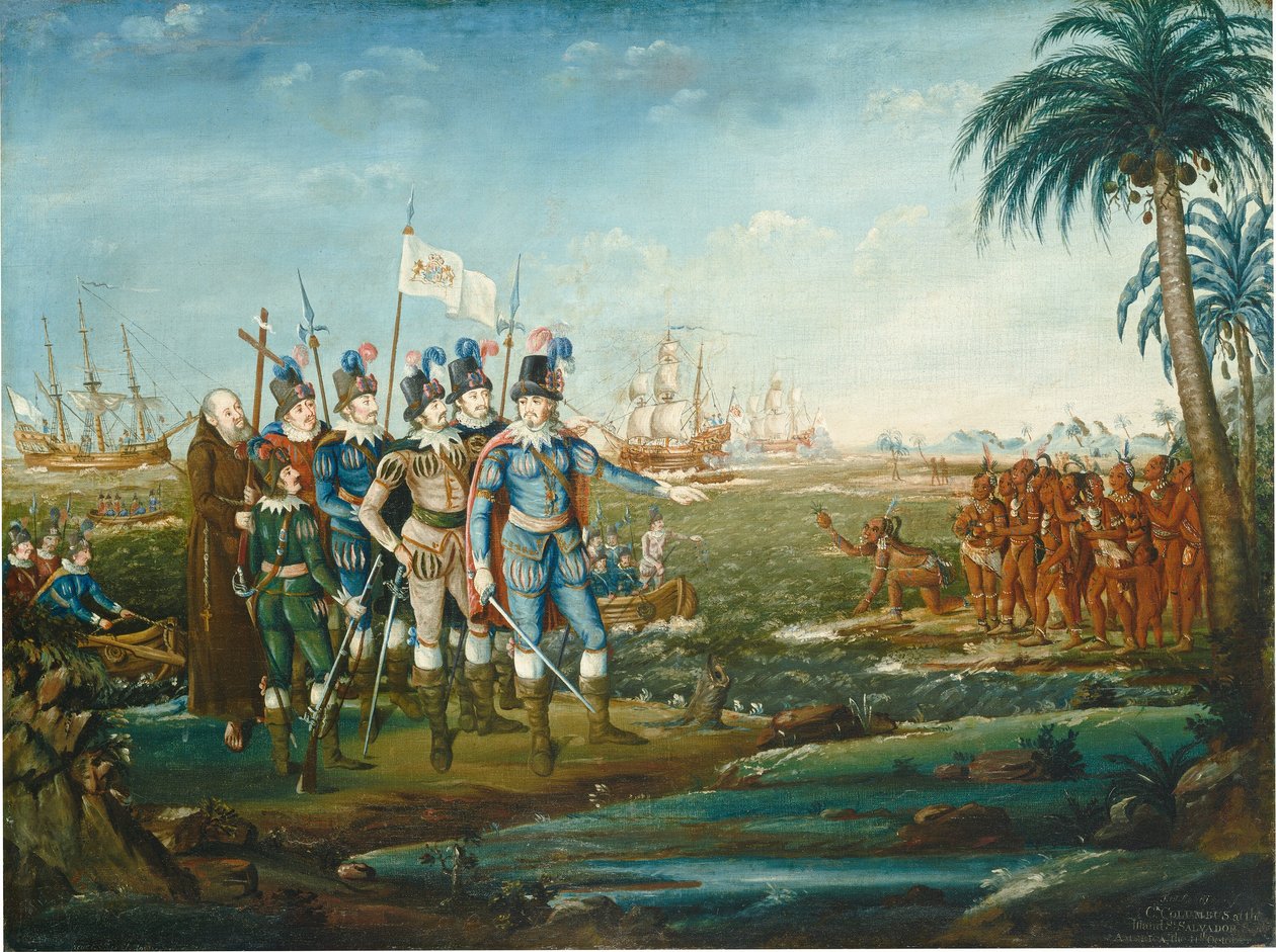 クリストファー コロンブスの初上陸、1800 年 1805 年。 作： フレデリック・ケンメルマイヤー