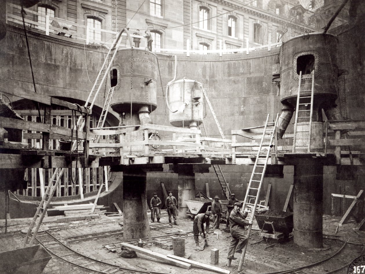 1907年1月18日、パリのメトロの建設 作： フランスの写真家