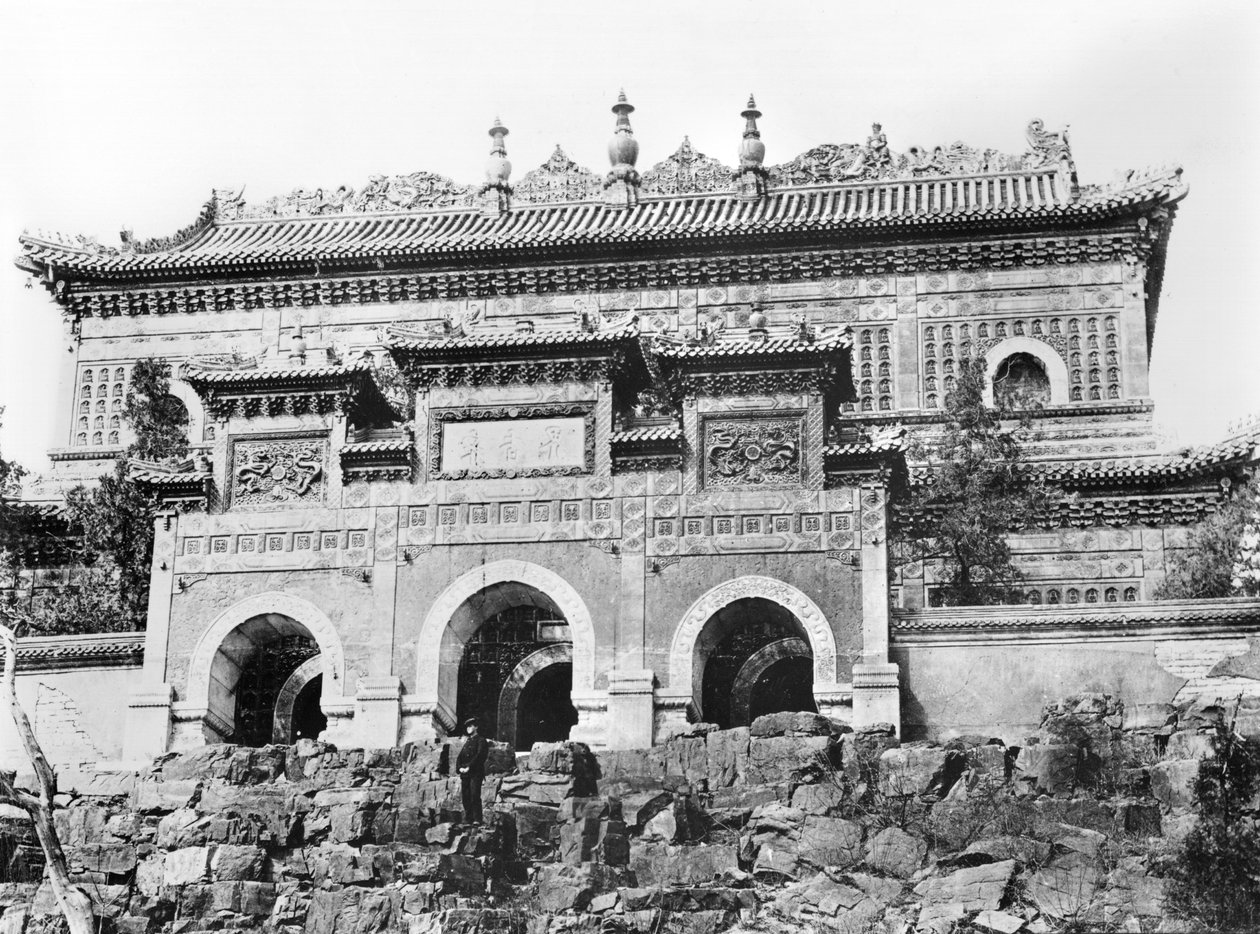 中国北京の紫禁城の入り口、1900年頃 作： フランスの写真家