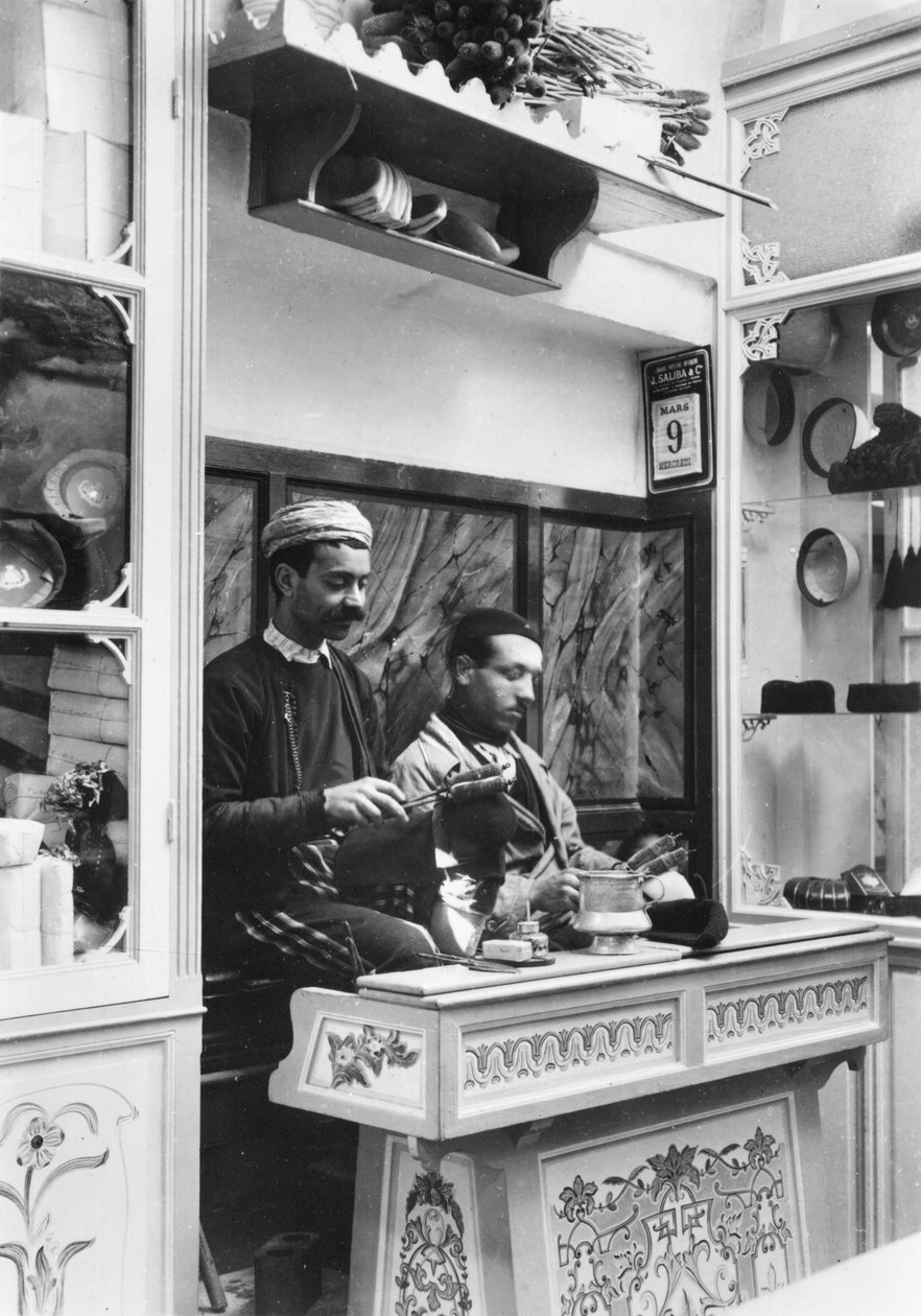 フェズの製作、1900年頃 作： フランスの写真家