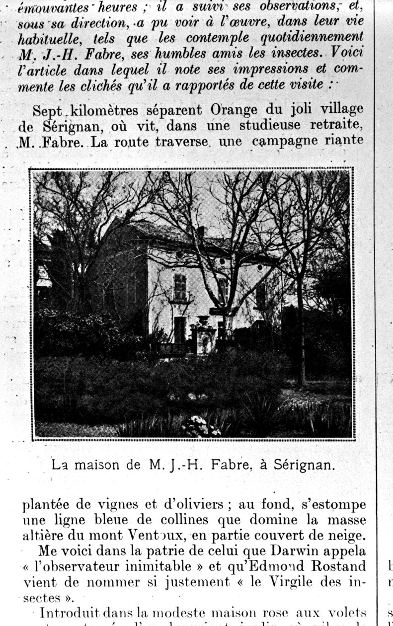 セリニャンのジャンアンリファーブル（1823-1915）の家 作： フランスの写真家