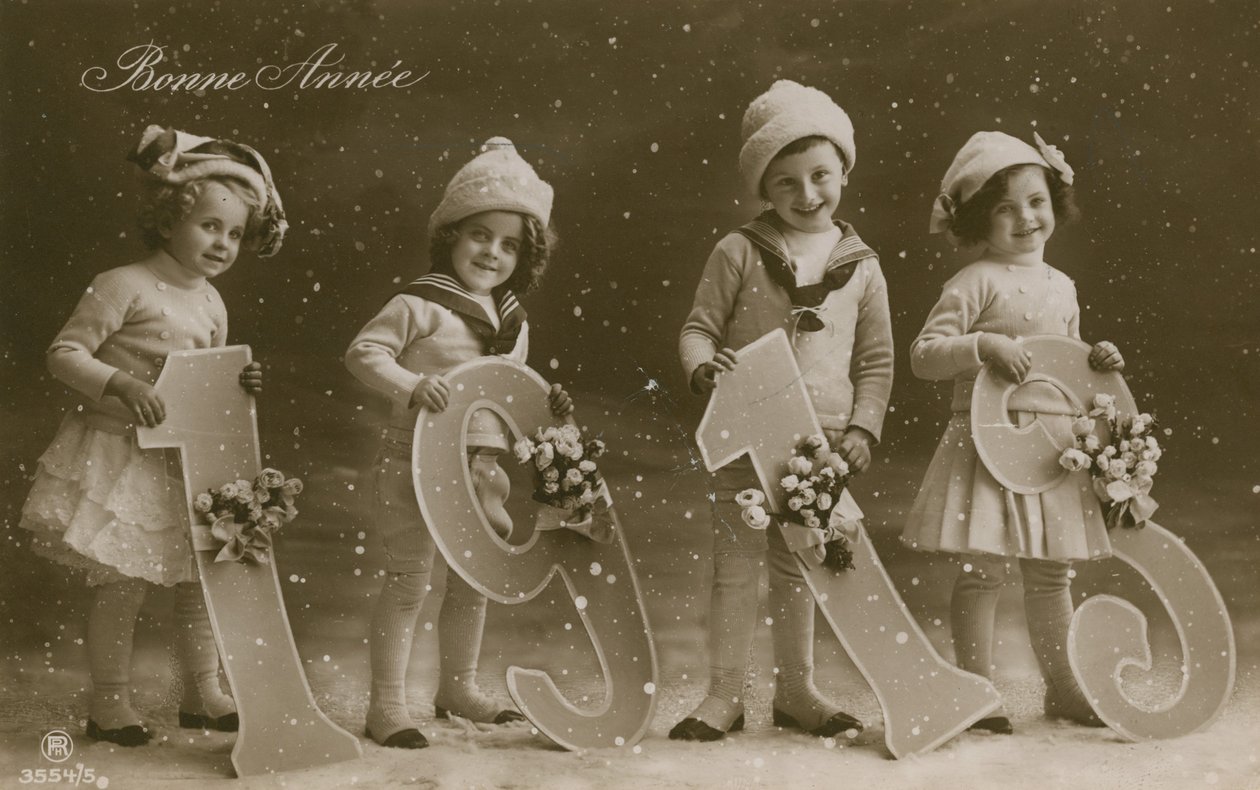 1913年に送信された年賀はがき 作： フランスの写真家