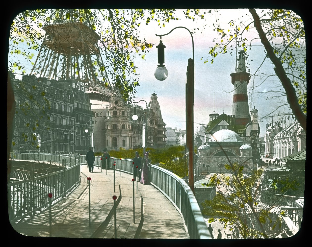 パリ万博：動く歩道、1900（ランタンスライド） 作： フランスの写真家