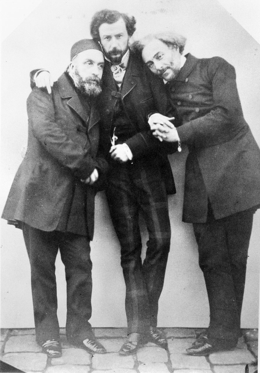 Charles Lambert-Bey（1804-64）、Maxime Du Camp（1822-94）およびLouis Jourdan（L. to R.）の肖像 作： フランスの写真家