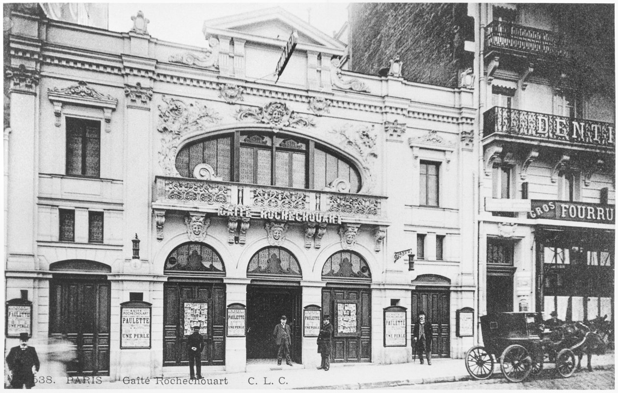カフェコンサートGaite Rochechouart、15 Boulevard Rochechouart、パリ、c.1900を描いたポストカード 作： フランスの写真家