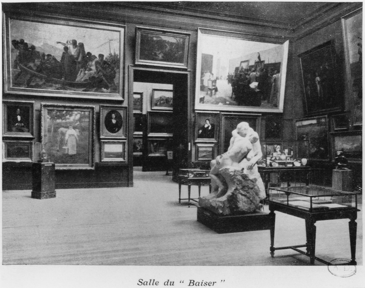 オーギュストロダンのキスの部屋、リュクサンブール美術館、パリ、1910年 作： フランスの写真家