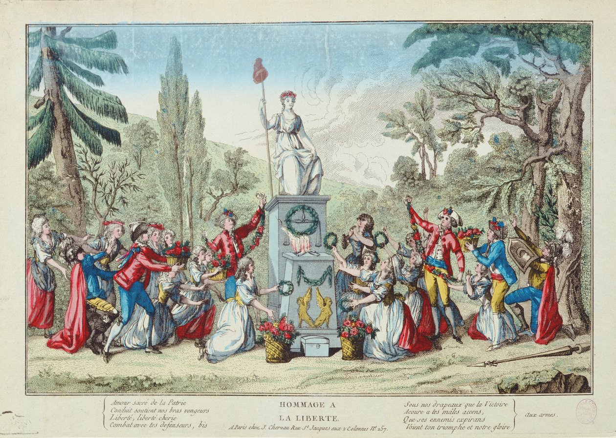 1793年8月10日、自由の女神へのオマージュ 作： フランス語学校