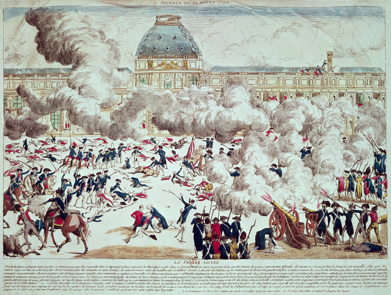 チュイルリーへの攻撃、1792年8月10日 作： フランス語学校