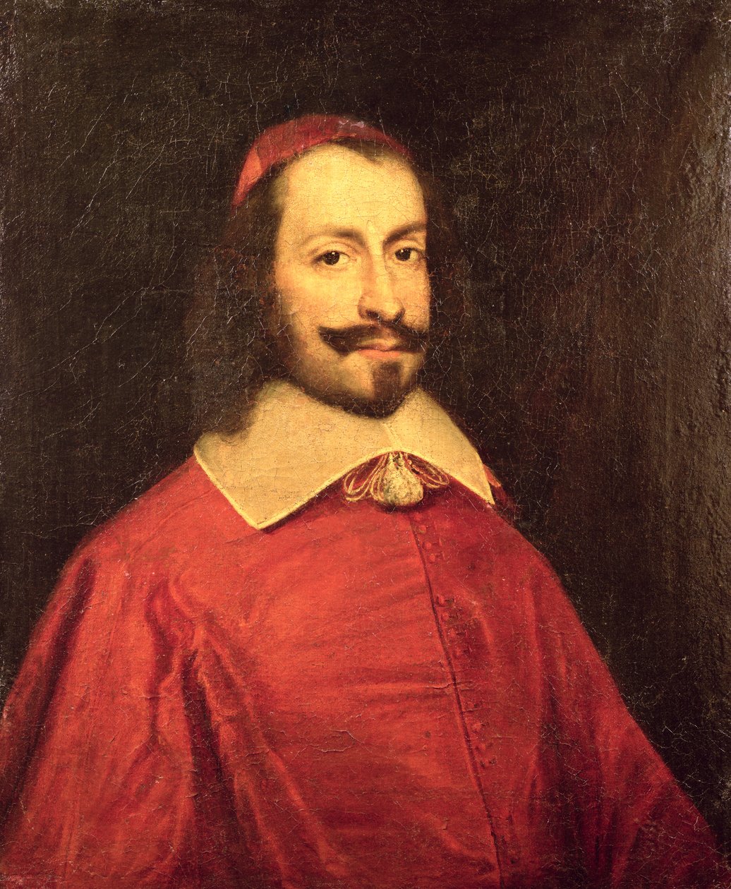 ジュールマザラン枢機卿（1602-61）の17世紀の肖像画のコピー 作： フランス語学校