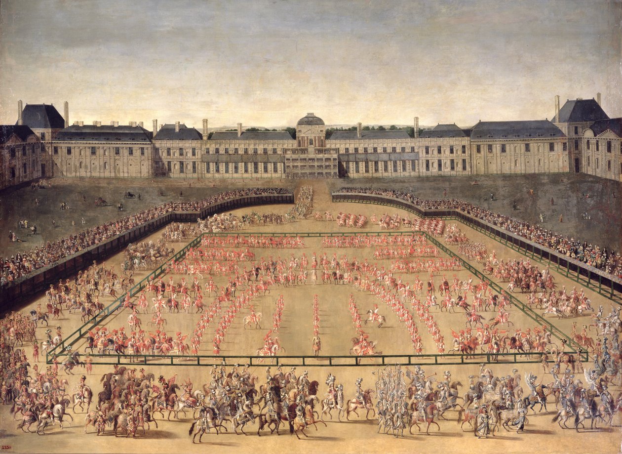 1662年6月5日、チュイルリー宮殿でルイ14世に贈られたカルーセル 作： フランス語学校