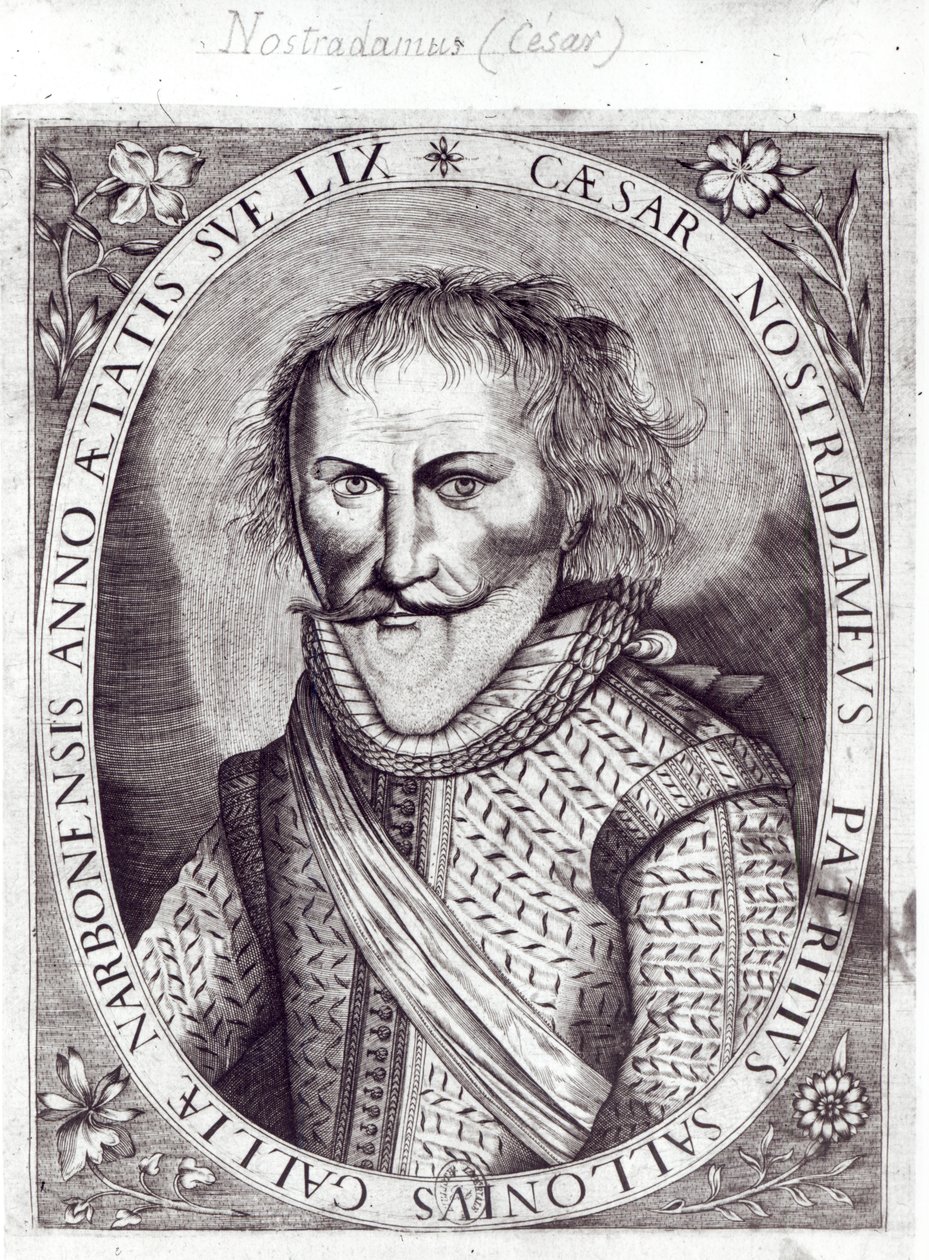 セザールノストラダムス（1555-1629）、59歳、ミシェルノストラダムスの息子、1614年 作： フランス語学校