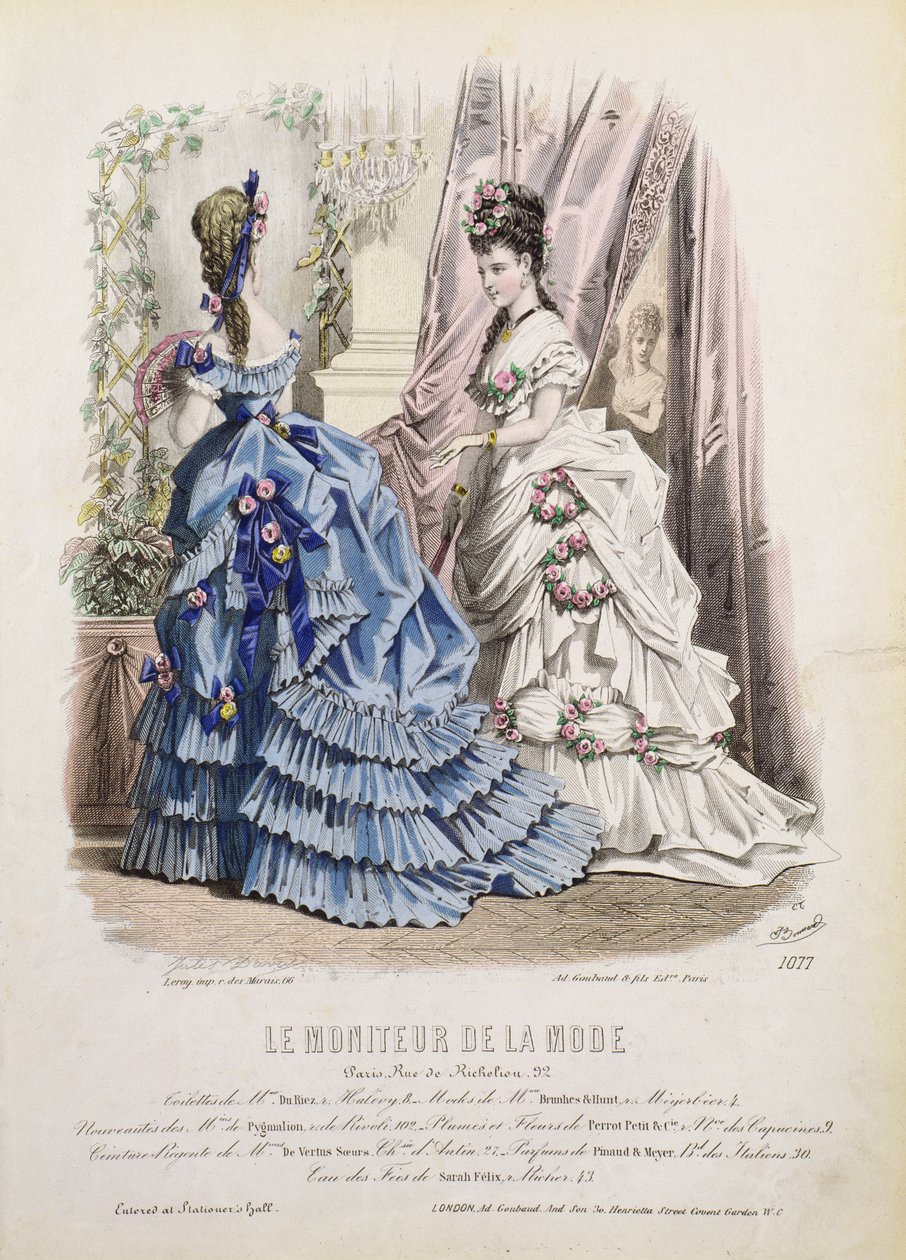 「Le Moniteur de la Mode」のファッションプレート 作： フランス語学校