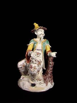 Saint-Cloud（磁器）の中国人男性の図 作： フランス語学校