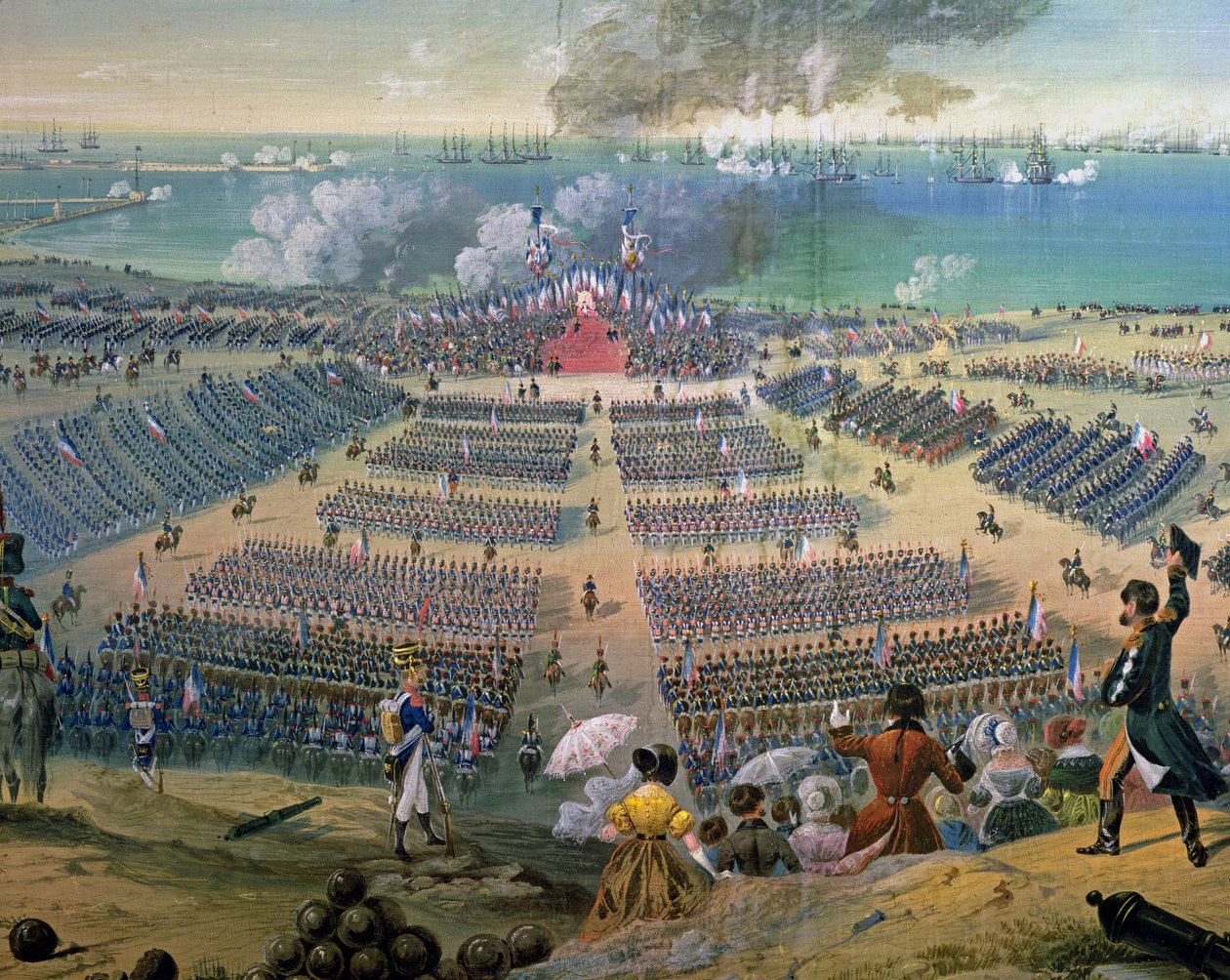 1804年8月15日、ブローニュでの部隊の検査 作： フランス語学校