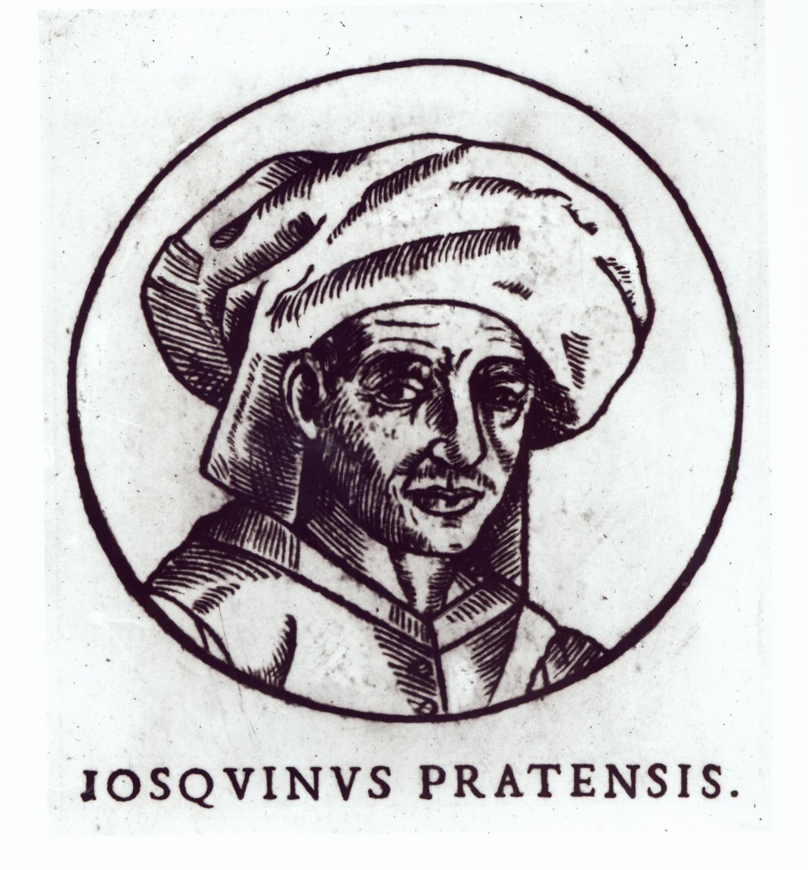 Josquin des Pres（c.1440-1521）は、ブリュッセルの聖ギュデュル大聖堂の作品から彫刻されました 作： フランス語学校