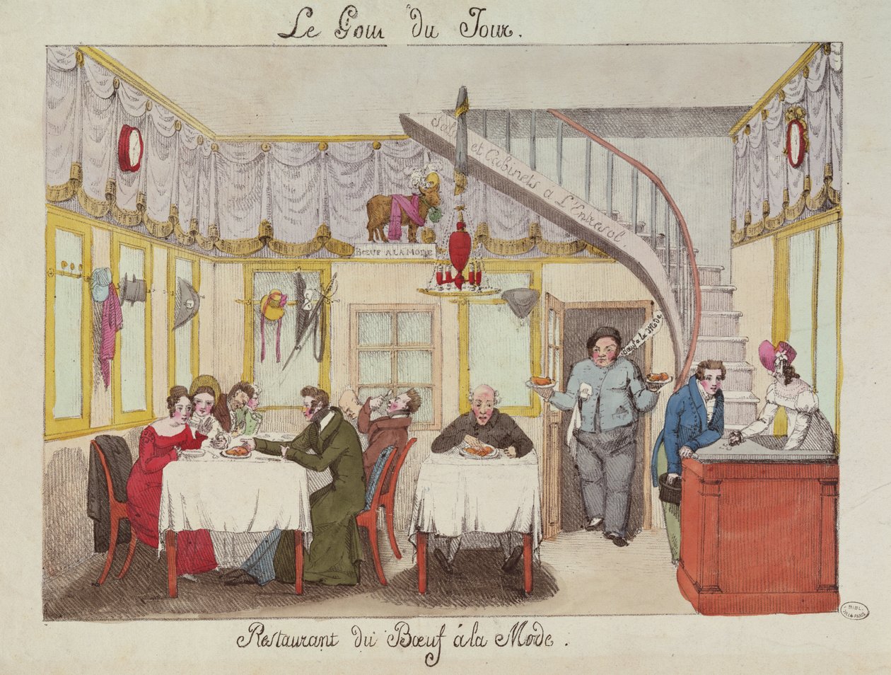 1830年頃、ルブーフアラモード、パリ、ヴァロワ通り、1830年頃（167981も参照） 作： フランス語学校