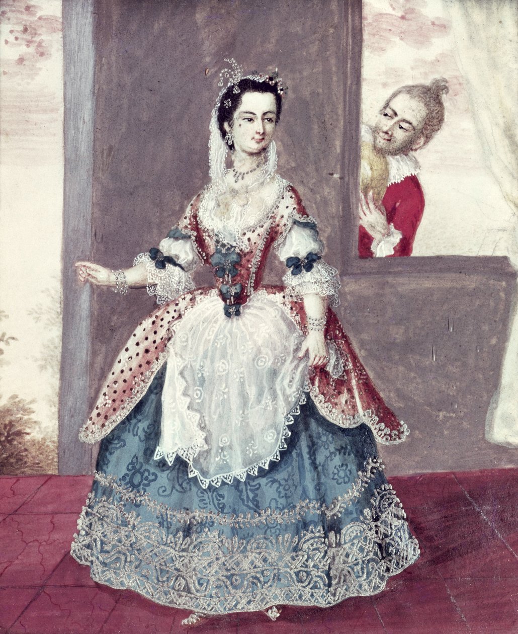 「フィガロの結婚」におけるスザンヌの役割におけるマドモアゼル・コンタ（1760-1813） 作： フランス語学校