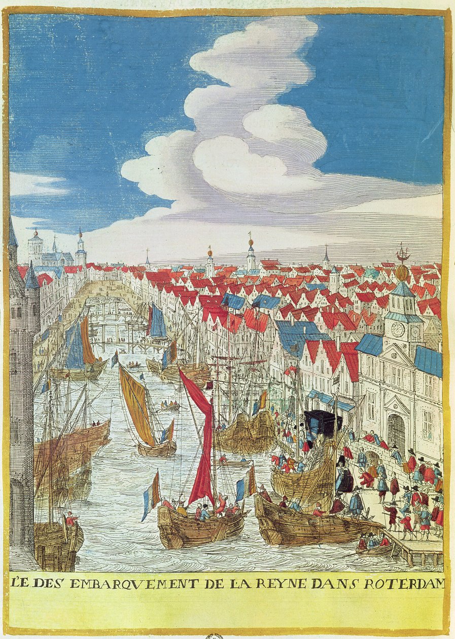 マリー・ド・メディチ（1573-1642）ロッテルダム上陸、1639 作： フランス語学校