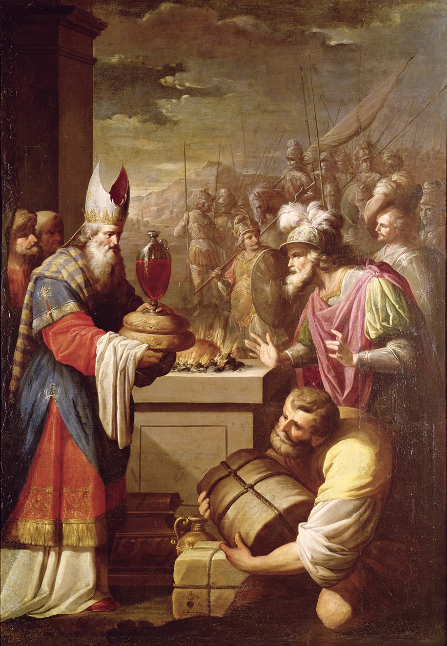 パンとワインを提供するMelchizedek 作： フランス語学校