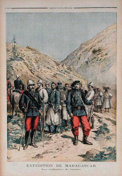 1895年4月21日、ルプティジャーナルからのマダガスカルの軍事遠征 作： フランス語学校