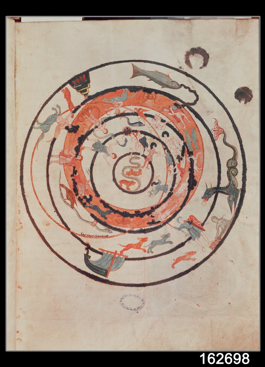 Ms 188 Fol.20星座、アラトスの「Les Phenomenes」のイラスト（c.315-240）c.1000 作： フランス語学校