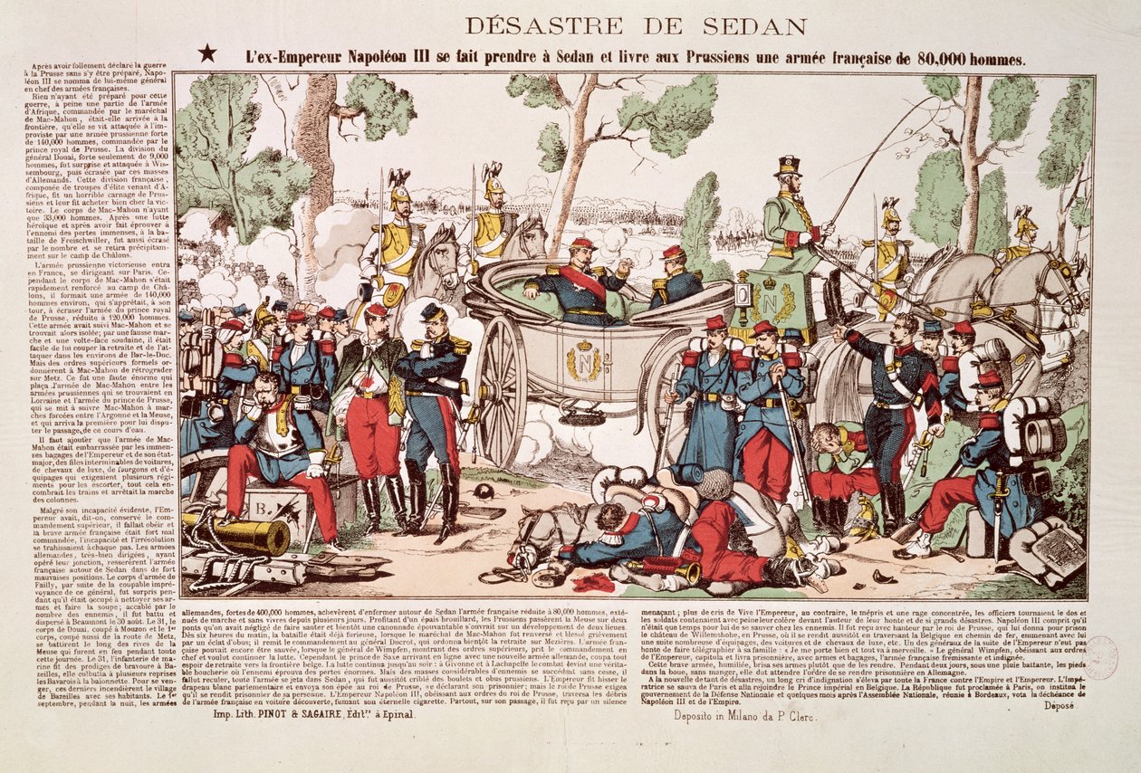 1870年9月1日、ナポレオン3世（1808〜73年）がセダンに到着し、8万人のフランス兵をプロイセン軍に降伏させる 作： フランス語学校