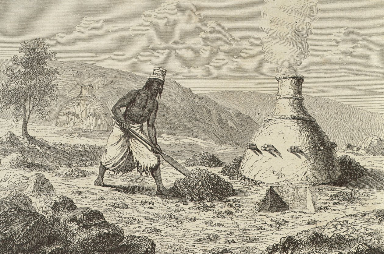 「ルトゥールデュモンド」から1850年代、ギニアのフータジャロンにある天然製錬鉄鉱石 作： フランス語学校