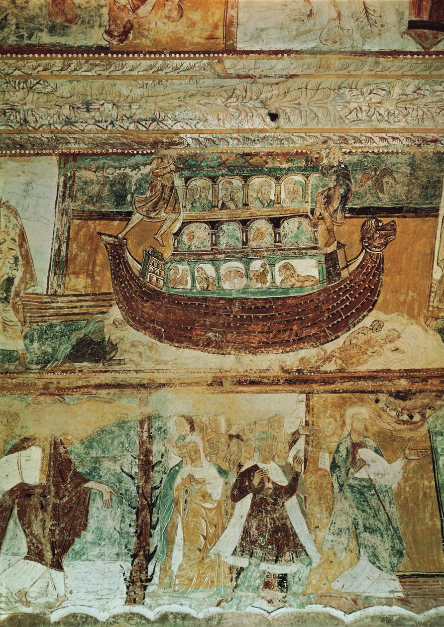 洪水時のノアの箱舟、1100年頃 作： フランス語学校