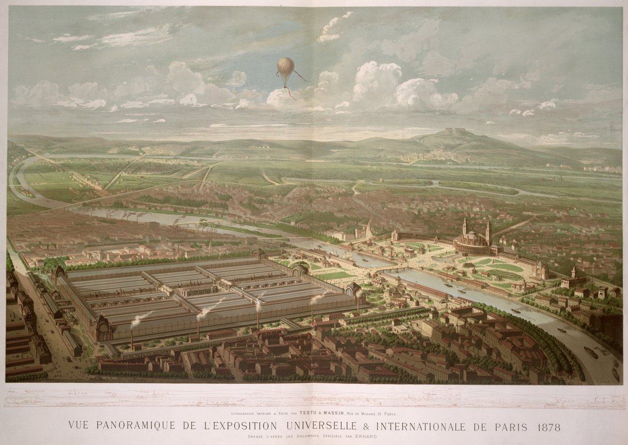 1878年パリの万国博覧会の全景 作： フランス語学校