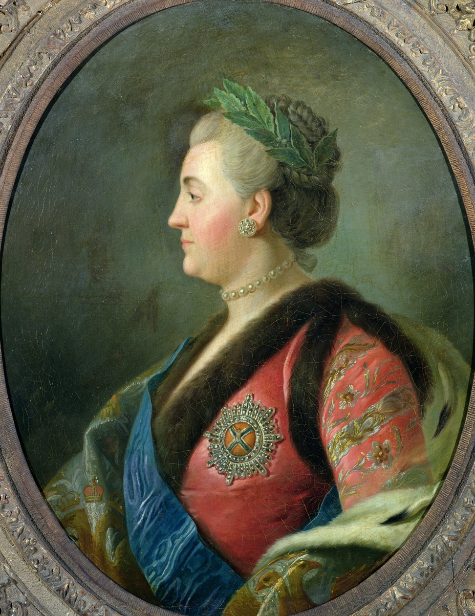 ロシアのキャサリン2世（1729〜1796年）の肖像 作： フランス語学校