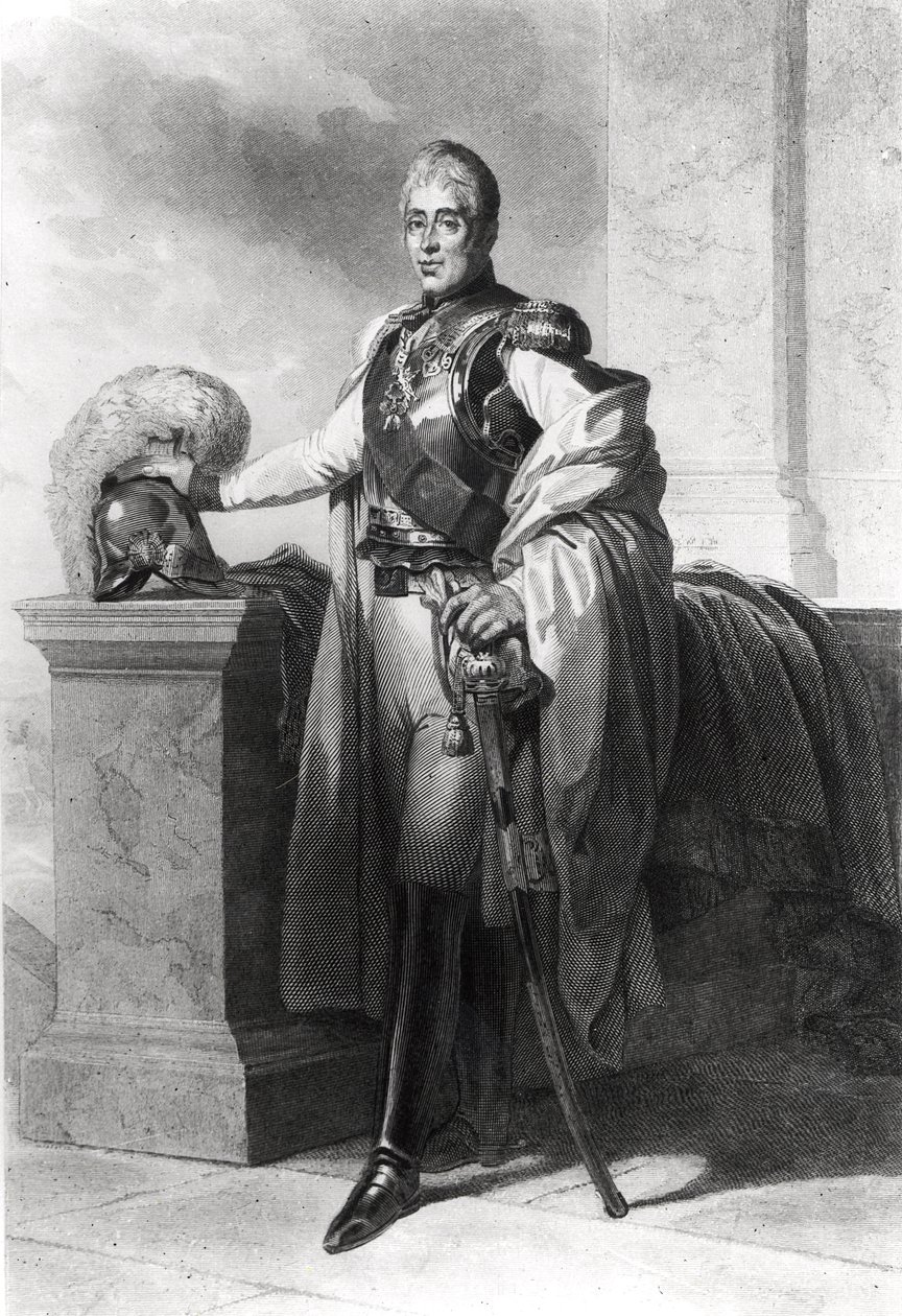 チャールズX世の肖像（1757-1836）フランス王とナバラ（1824-1830） 作： フランス語学校