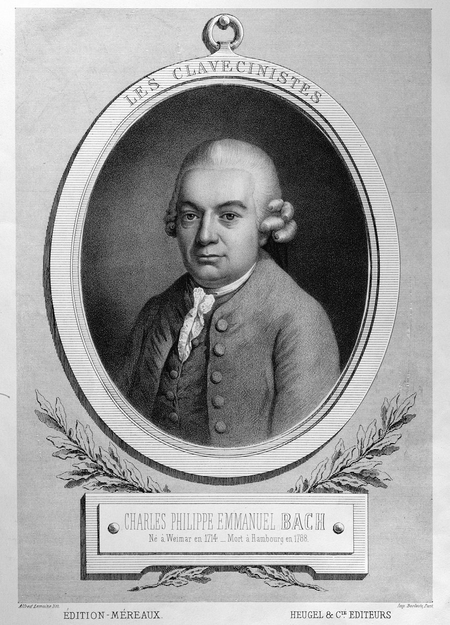 カールフィリップエマニュエルバッハの肖像（1714-88） 作： フランス語学校