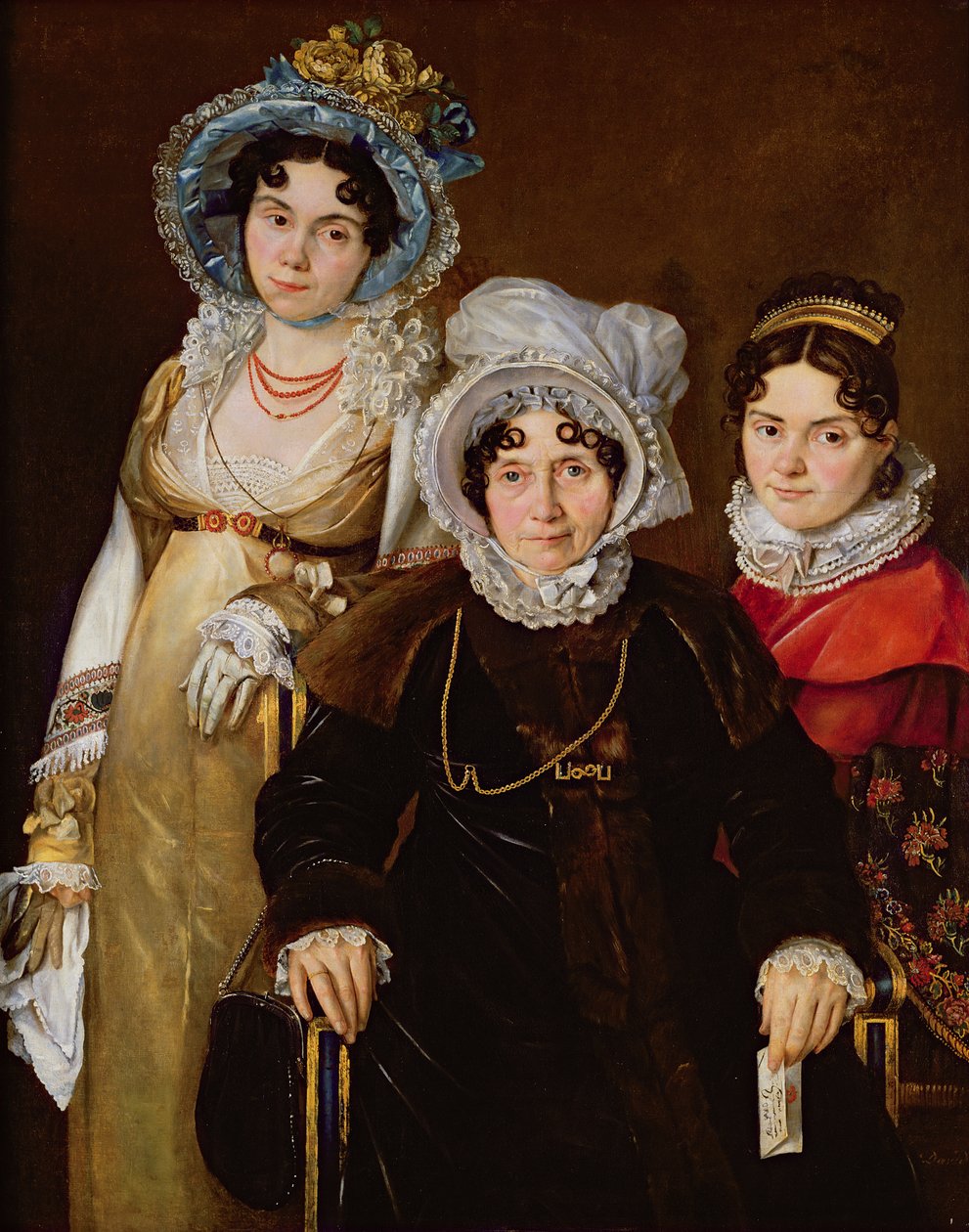 1816年以降のタングリ夫人と娘たちの肖像 作： フランス語学校