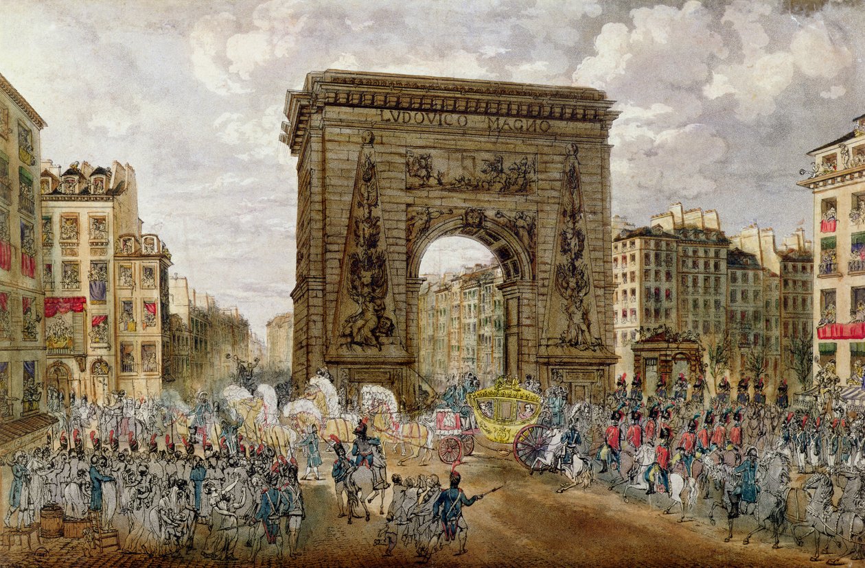 教皇ピオ7世の行列（1742-1823）、パリ、1804年11月28日 作： フランス語学校