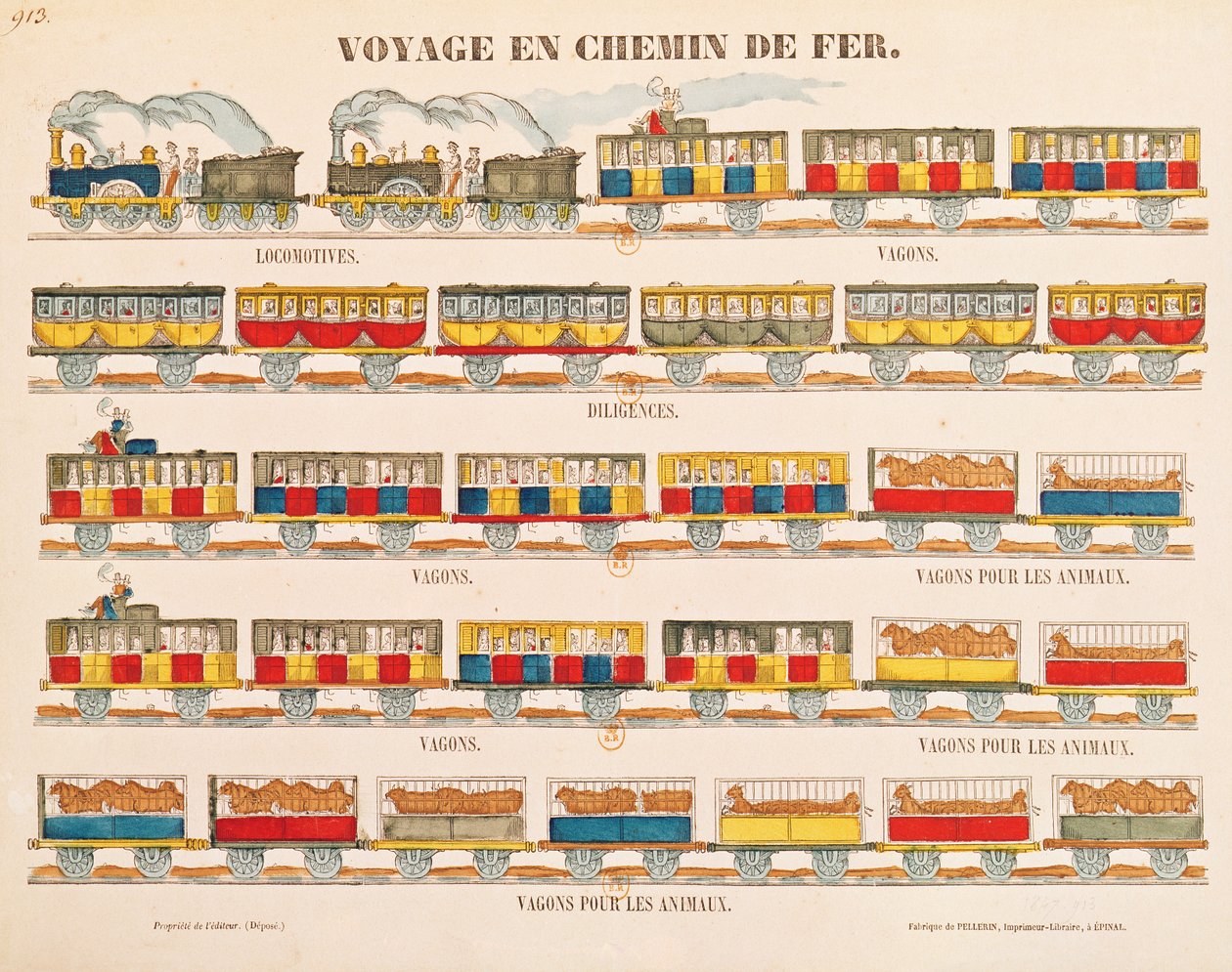 1845年の鉄道旅行（詳細）（192826も参照） 作： フランス語学校
