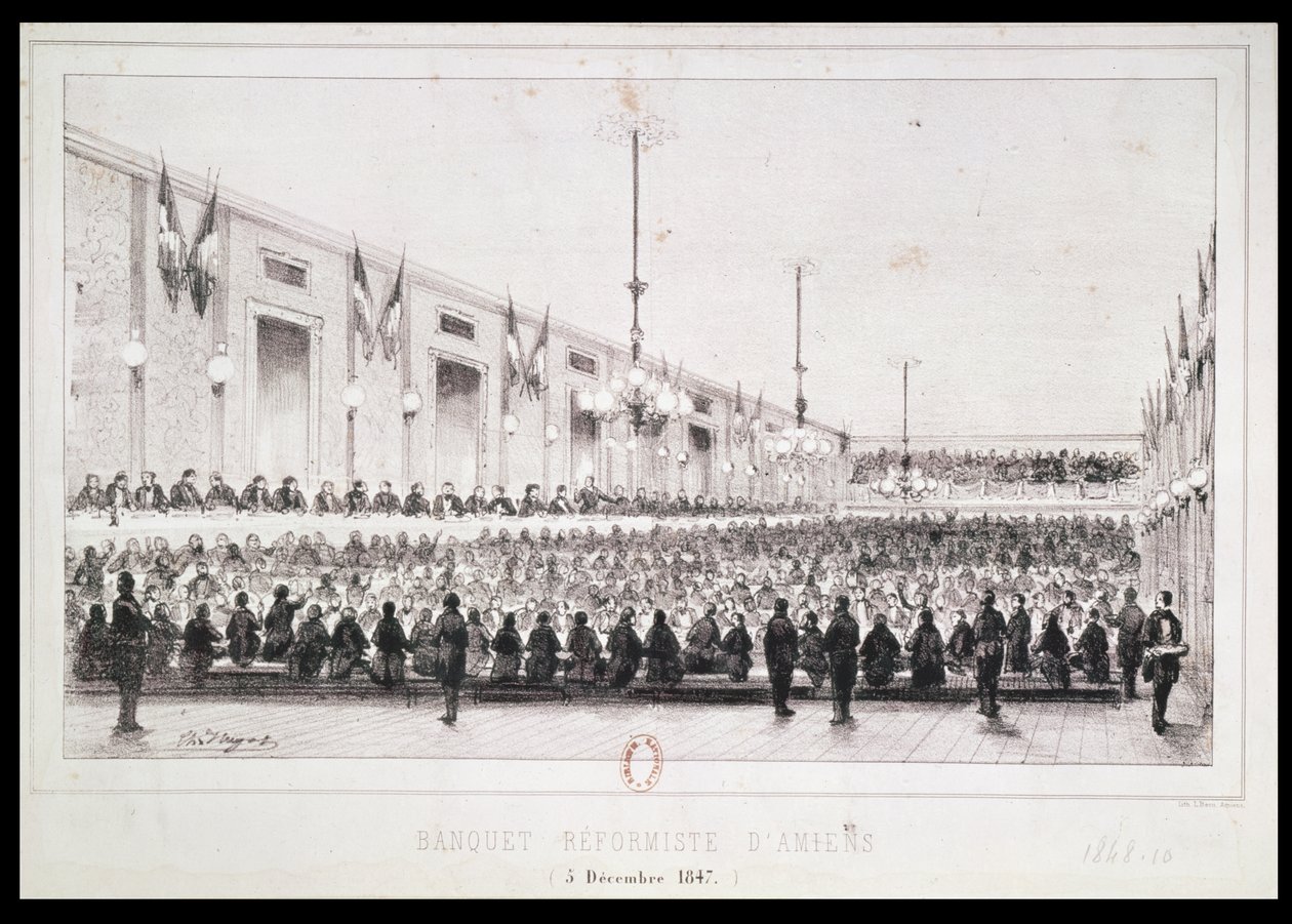 1847年12月5日、アミアンでの改革派宴会 作： フランス語学校